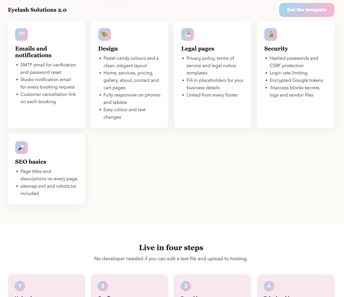 Eyelash Solutions 2.0 — Single Website Licence