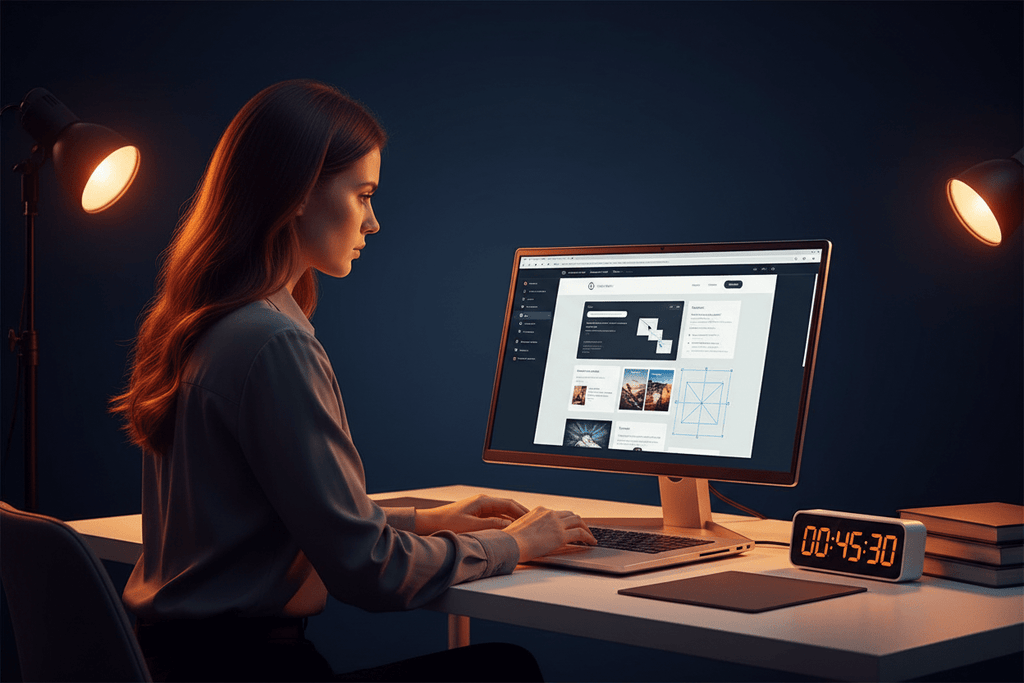 Additional Content Updates service by DD Network — designer making website content changes on a laptop with a timer visible