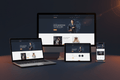 Premium Website design package by DD Network — full multi-device mockup showing a world-class website